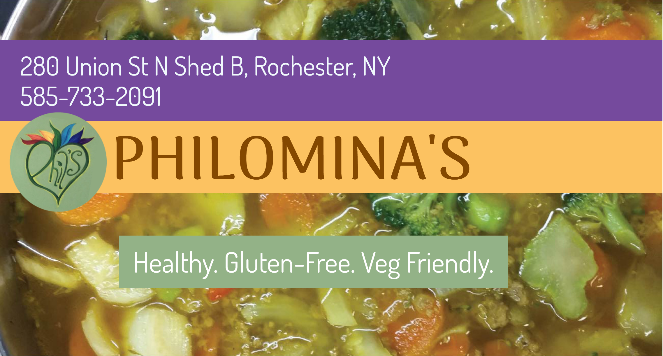 The header from philominasfood.com